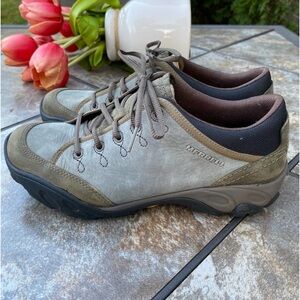 Merrell Womens Grey Quartz Brindle Walking Hiking J75312 Sneakers size 8